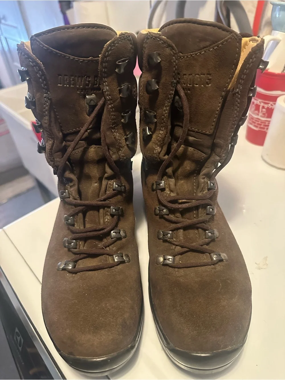 DREW Fire Hiker Men's Brown Rough-Out Boots (Sz 9) Wildland Fire boots
